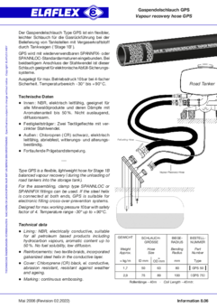Vapour Recovery Hose GPS