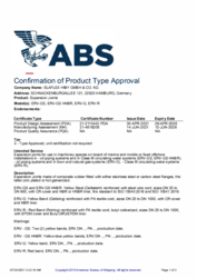 ABS (American Bureau of Shipping): Type Approval
ERV-GS / ERV-GS HNBR / ERV-G / ERV-R
