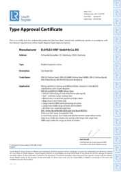 LR (Lloyd's Register): Type Approval
ERV-GS, ERV-GS HNBR, ERV-G, ERV-R, ERV-ROTEX