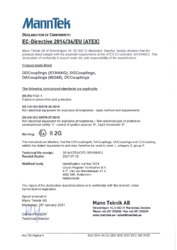 ATEX Declaration of Conformity for DDC, DGC, DAC, DCC