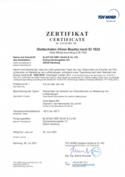 TÜV Approval for 'BD' Hose Beads acc. to EI 1522