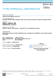 DNV
Type Approval CBC and PERC for installation on all vessels
