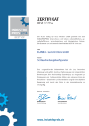 Industrial Award 2014 of the Initiative Mittelstand (medium-sized businesses inititative, Germany)