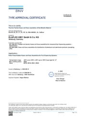Type Approval for Slimline Hoses SL / SL-LT / SL BIO-/DIESEL / SL AdBlue