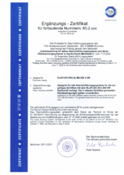 Amendmend Certificate No. 85-2.xxx