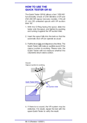 How to use the Quick Tester GR 92