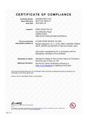 UL Certificate for GasGuard nozzles: LG1, LG20, GG20, GG20H, GG1E and GG1DN