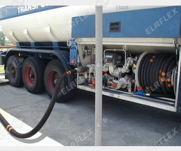 L.P.Gas unloading of road tanker